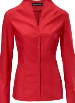 Hemdbluse mit Stehkragen