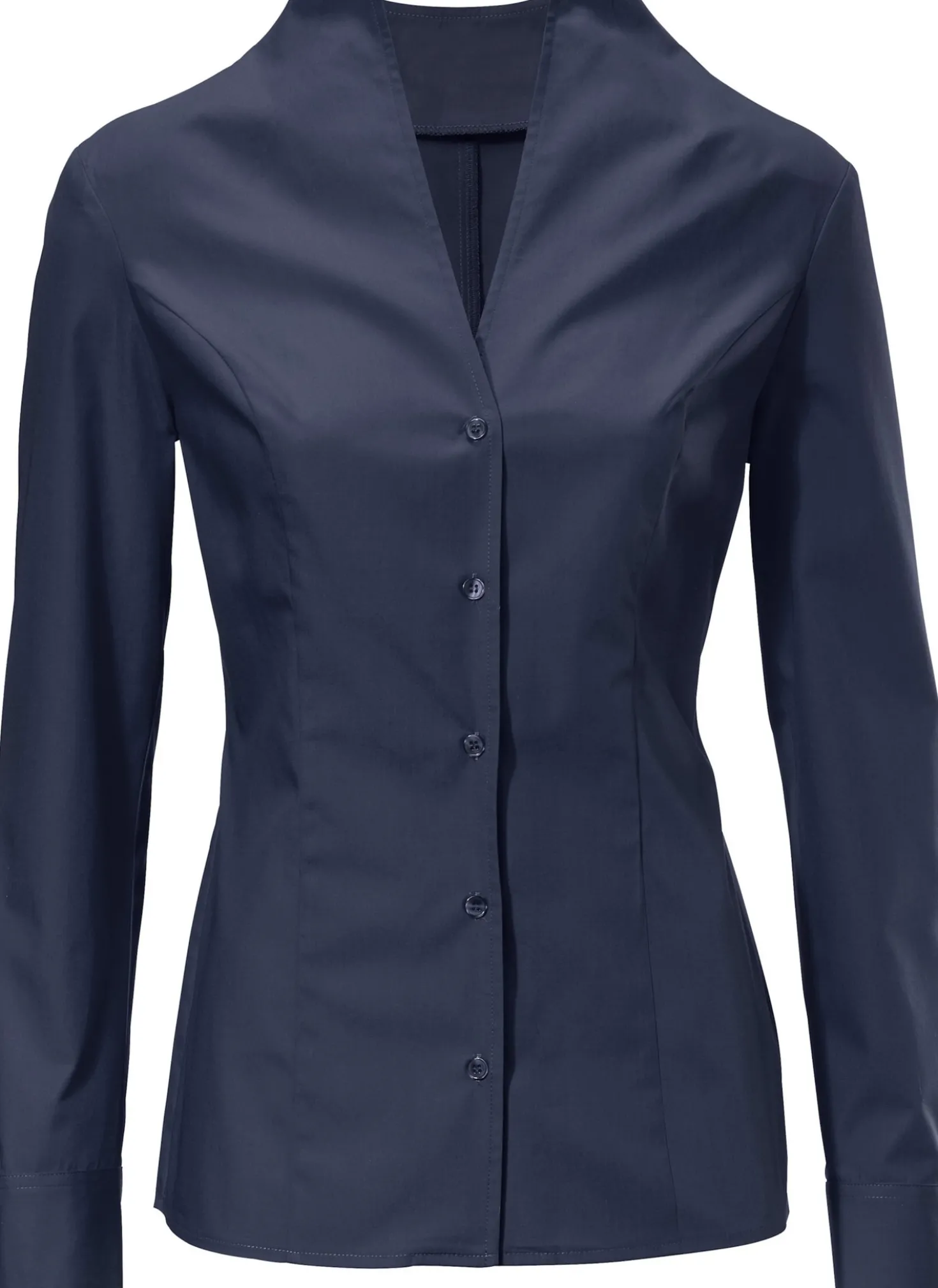 Hemdbluse mit Stehkragen