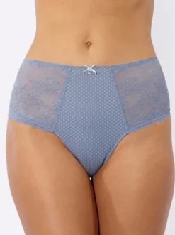 Hüftslip mit unterlegter, bedruckter Netzware