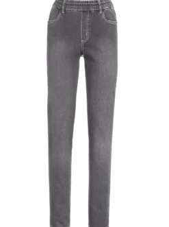 High-waist-Jeans mit hohem Rundum-Dehnbund
