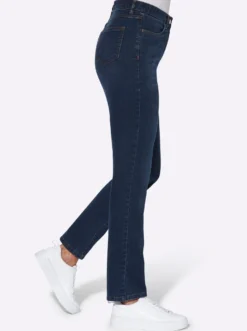 High-waist-Jeans mit innenliegendem Dehnbund
