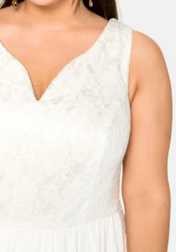 Hochzeitskleid mit Spitze und Pailletten