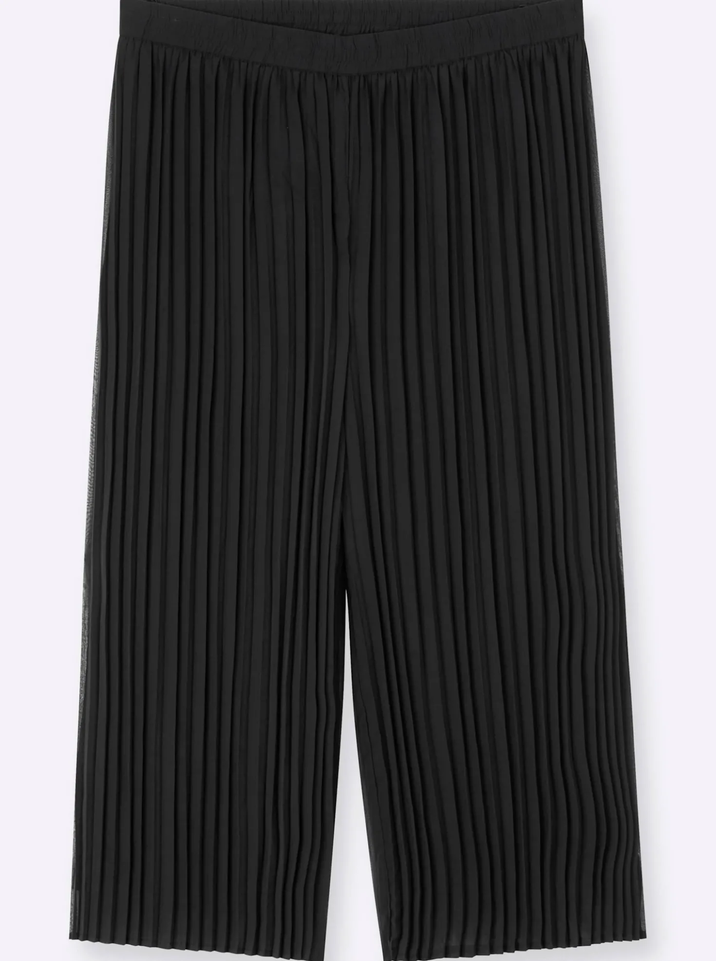 7/8-Hose aus fließender Plissee-Qualität