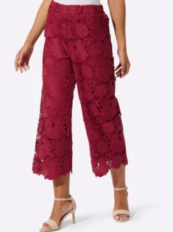 7/8-Hose mit gewellten Beinabschlüssen