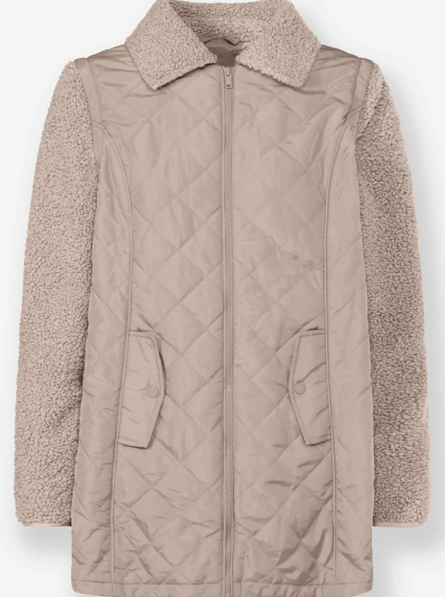 2-in-1-Jacke im Materialmix