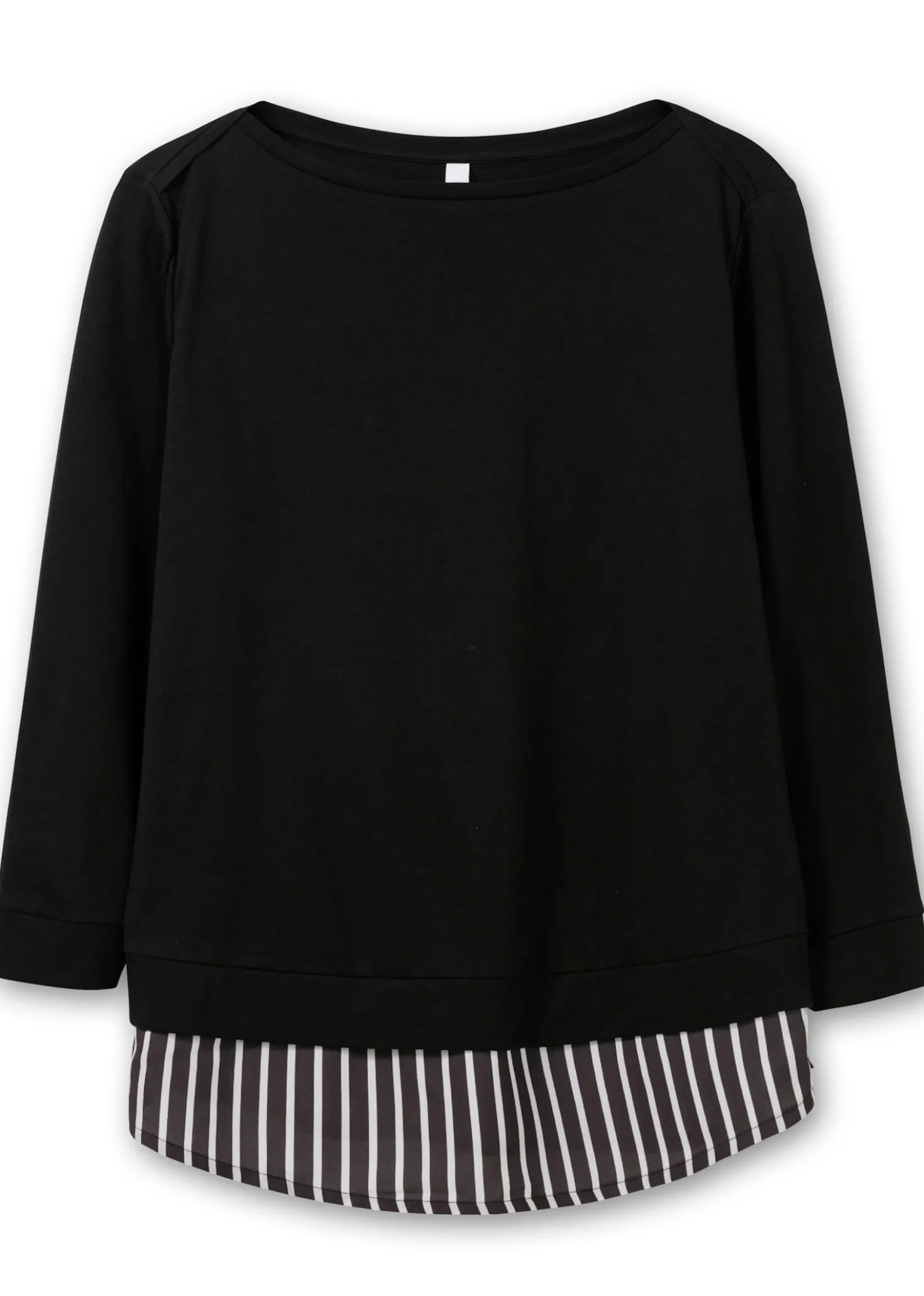 2-in-1-Langarmshirt in Layering-Optik