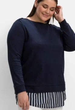 2-in-1-Langarmshirt in Layering-Optik