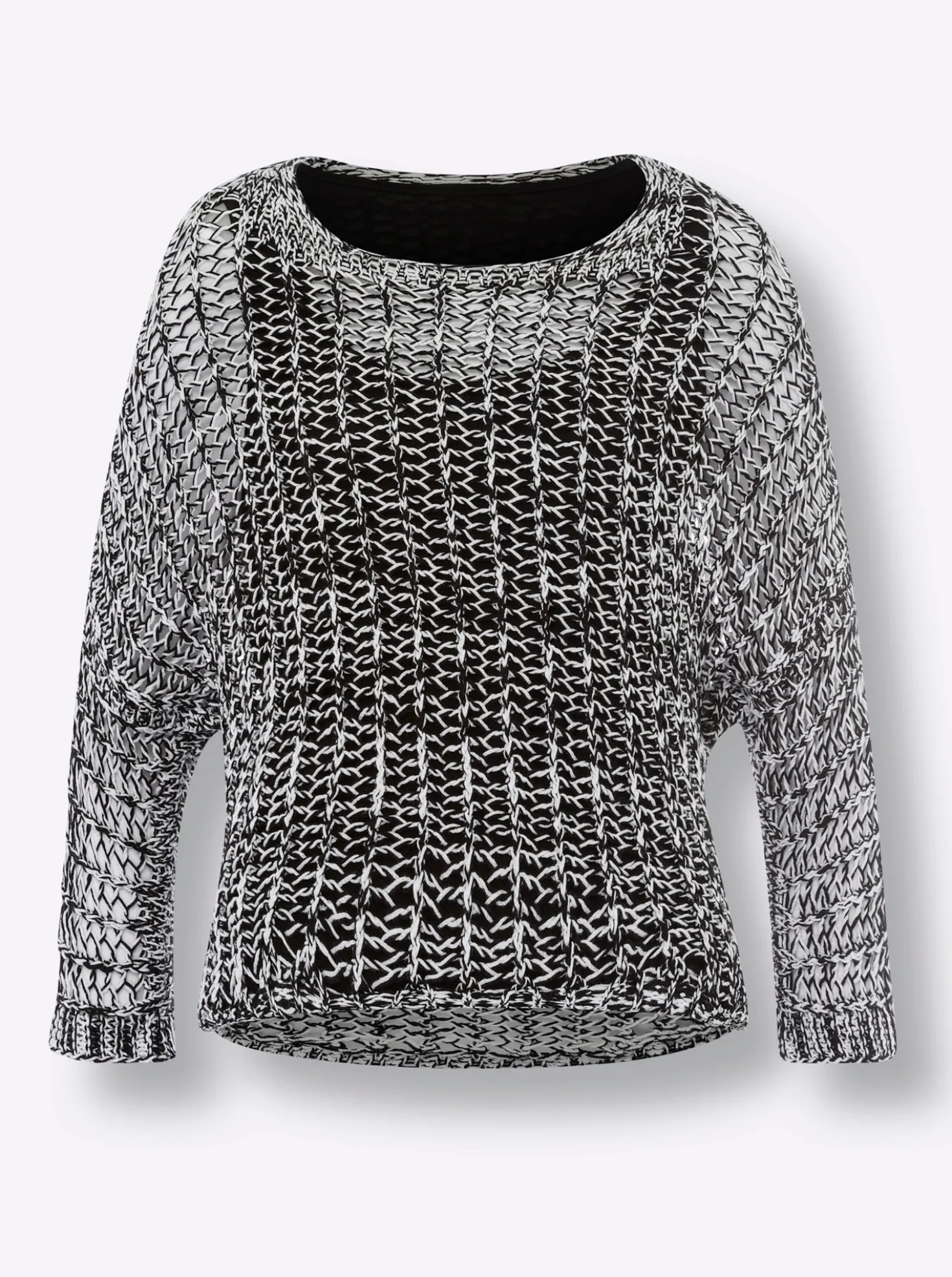 2-in-1-Pullover im Ajour-Strick