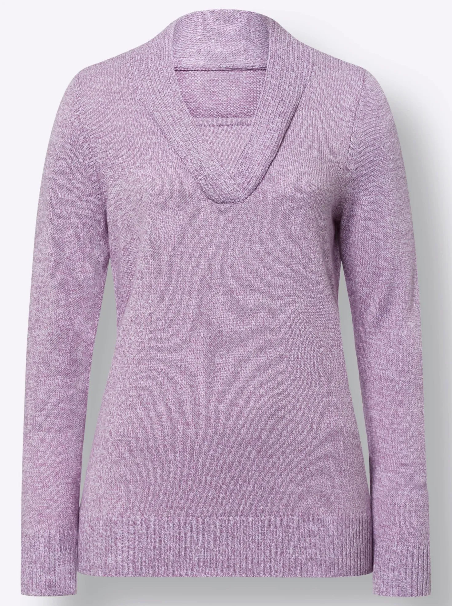 2-in-1-Pullover in Melange-Optik