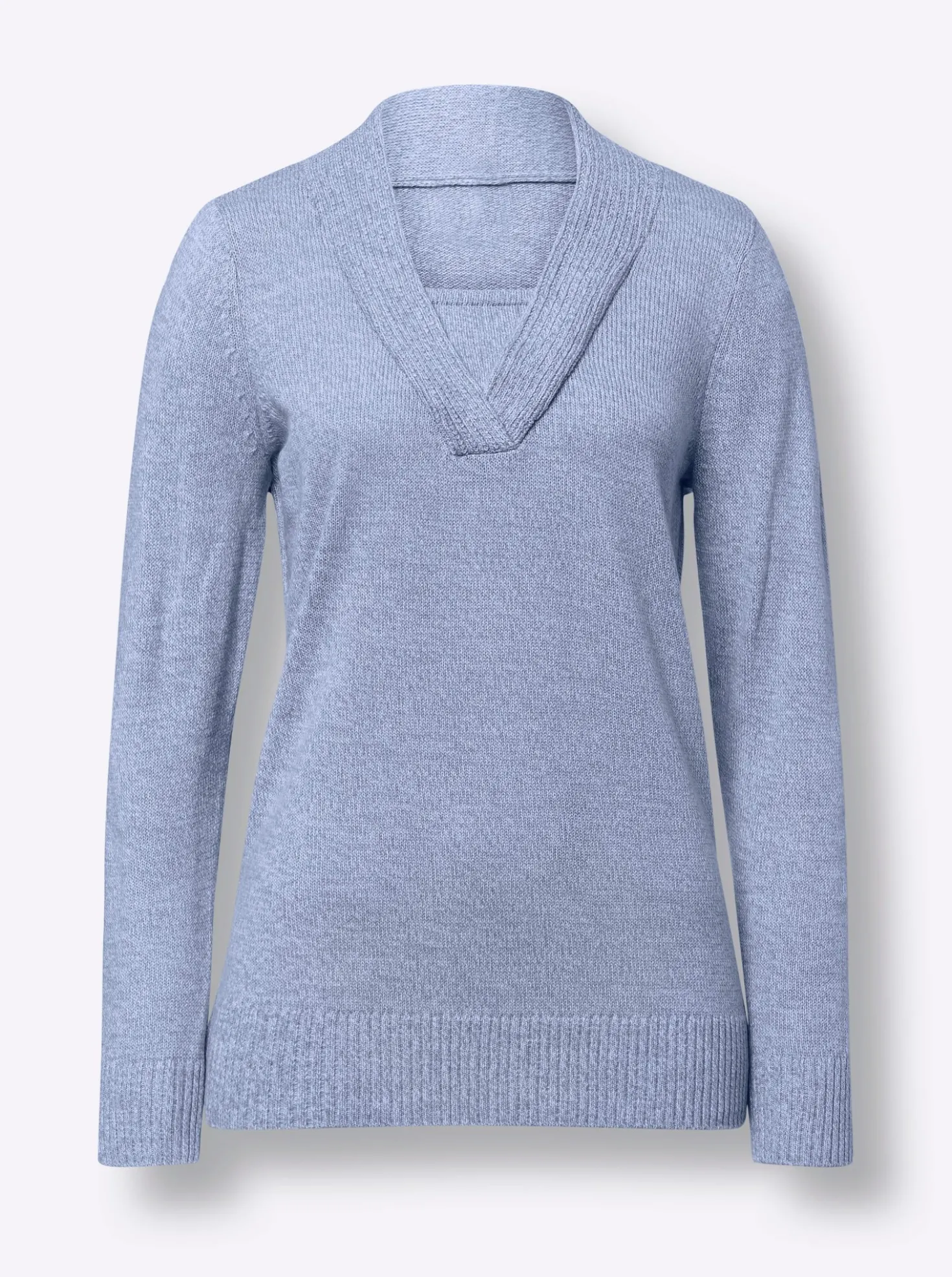2-in-1-Pullover in Melange-Optik