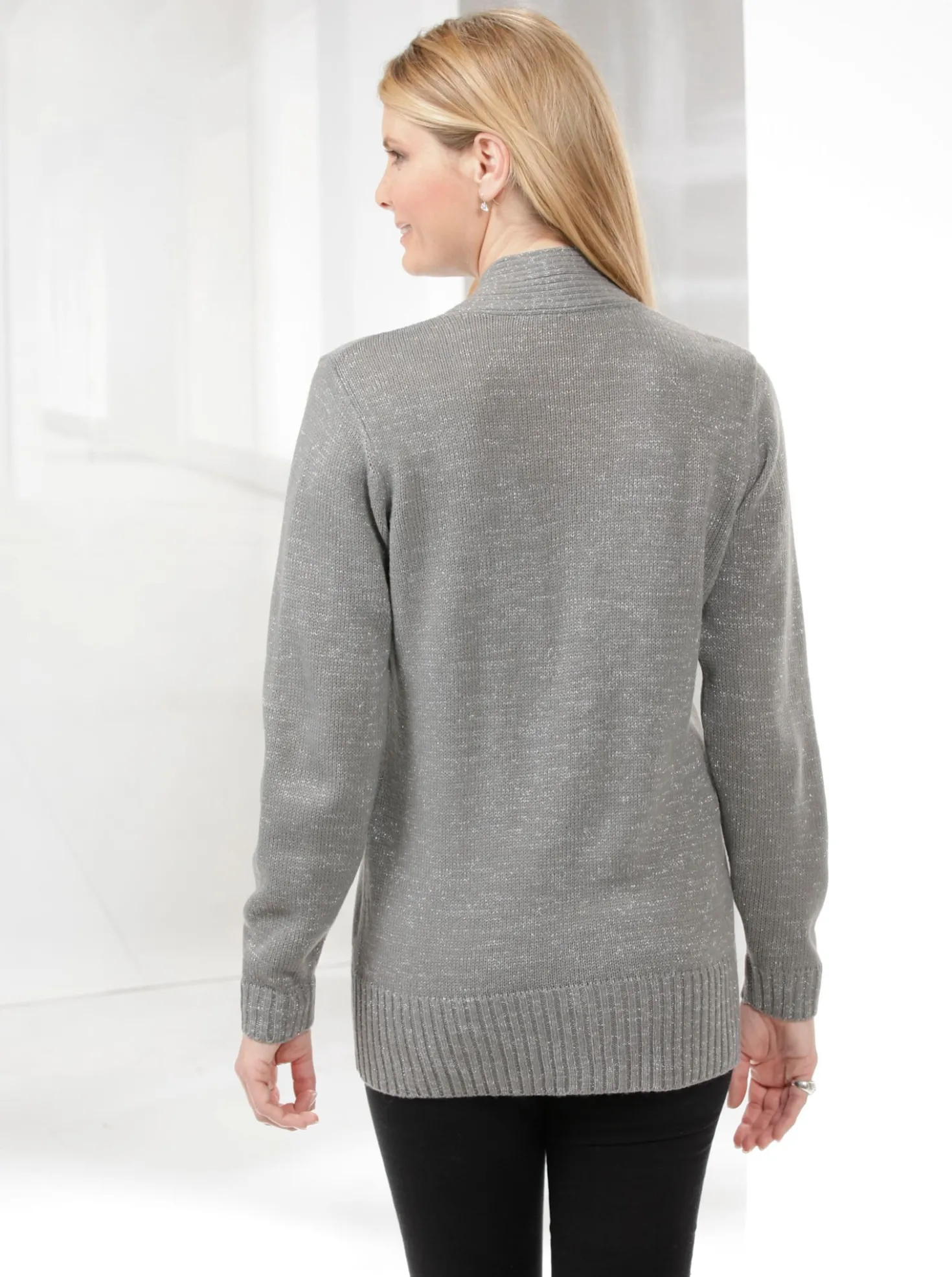 2-in-1-Pullover mit Schalkragen-Optik