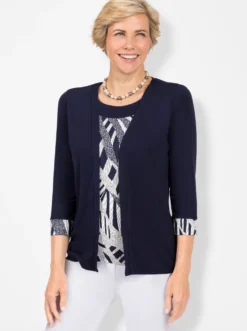 2-in-1-Shirt mit bedrucktem Einsatz