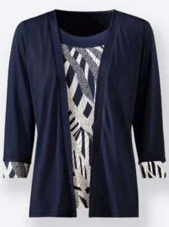 2-in-1-Shirt mit bedrucktem Einsatz