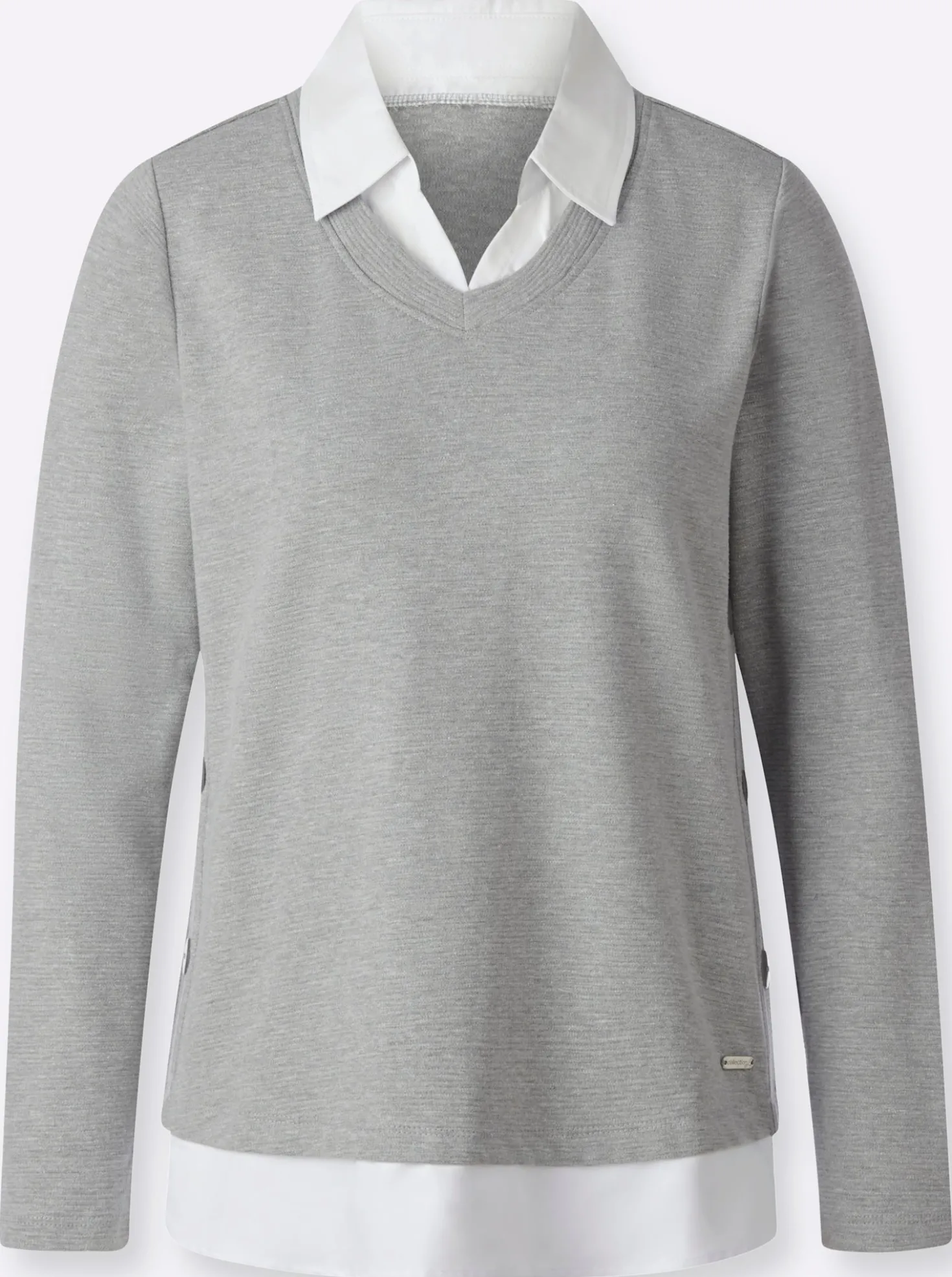 2-in-1-Shirt mit Blusen-Einsätzen