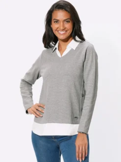 2-in-1-Shirt mit Blusen-Einsätzen