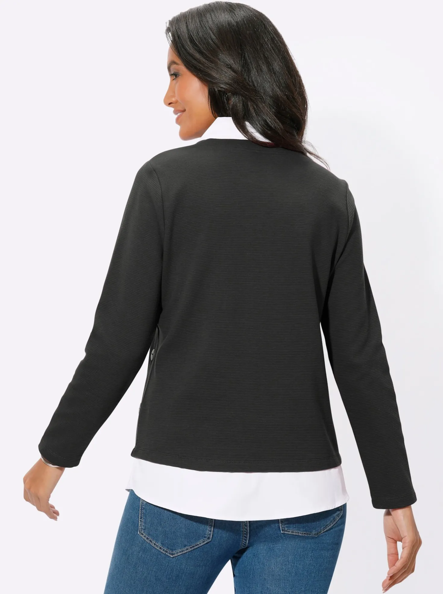 2-in-1-Shirt mit Blusen-Einsätzen