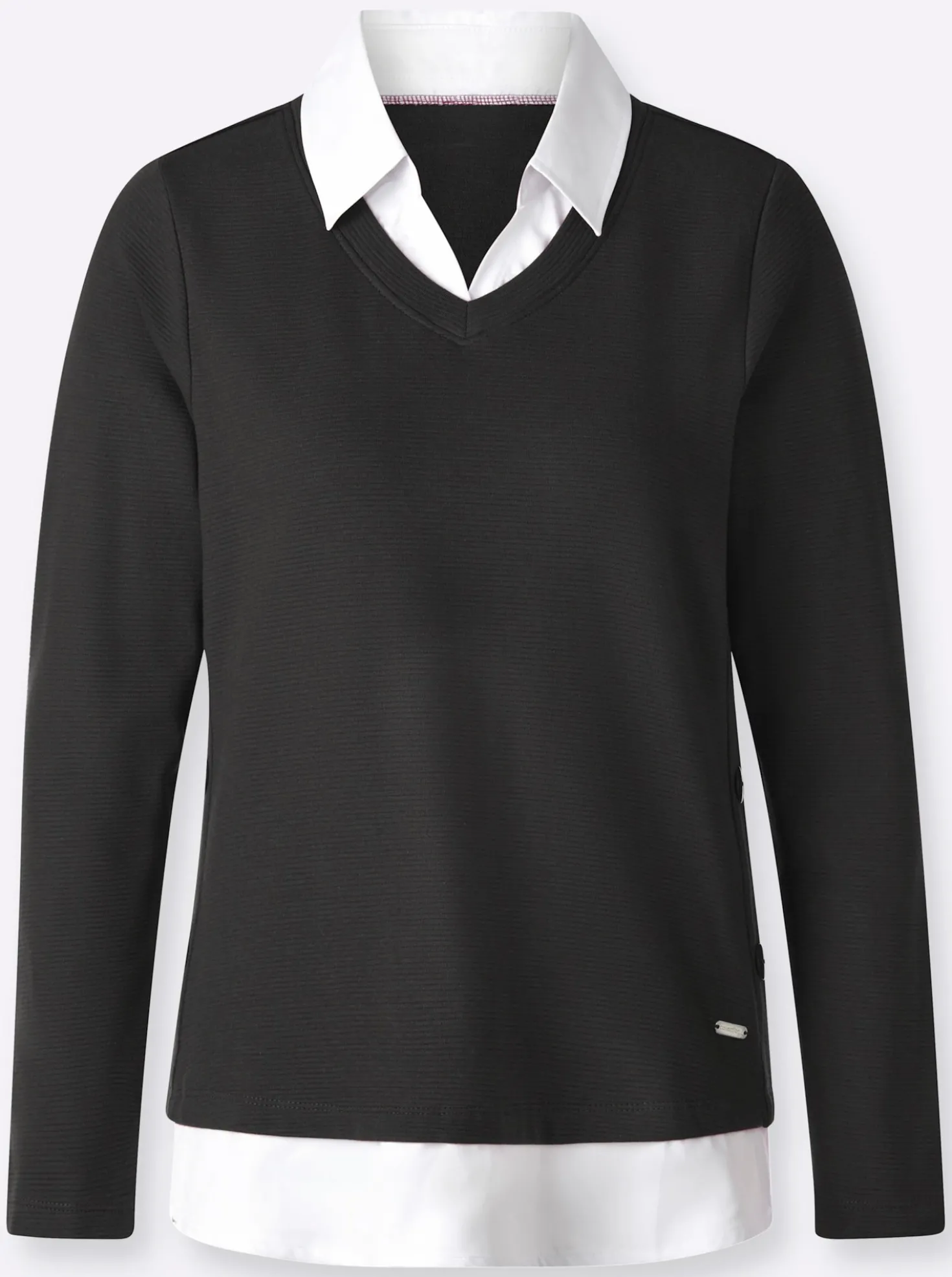 2-in-1-Shirt mit Blusen-Einsätzen
