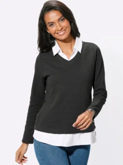 2-in-1-Shirt mit Blusen-Einsätzen