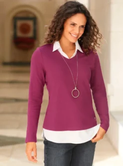 2-in-1-Shirt mit Blusen-Einsätzen