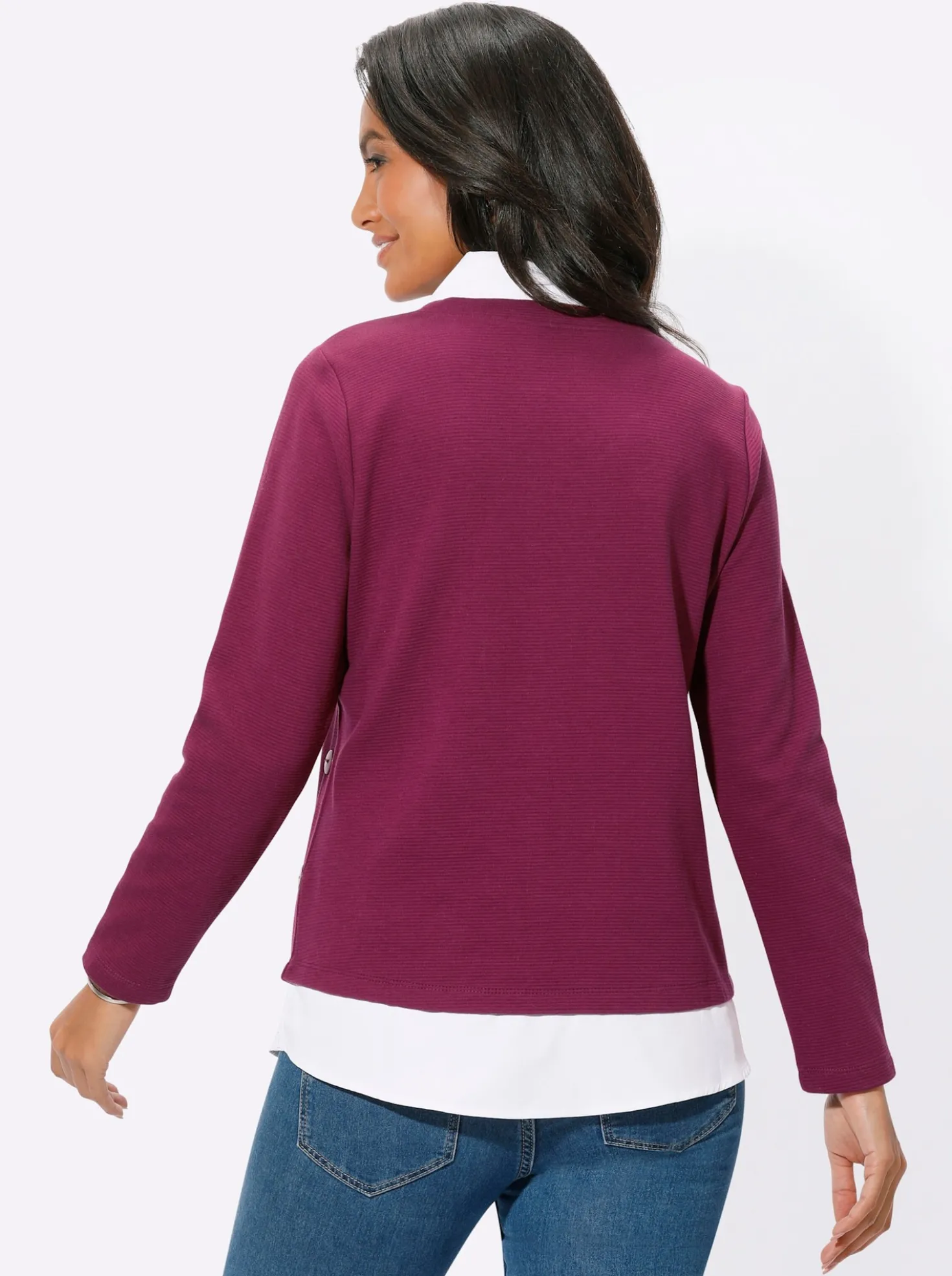 2-in-1-Shirt mit Blusen-Einsätzen