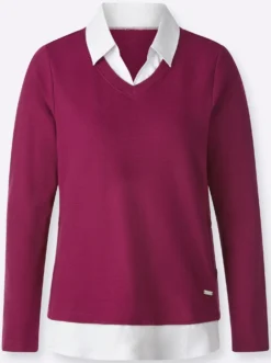 2-in-1-Shirt mit Blusen-Einsätzen
