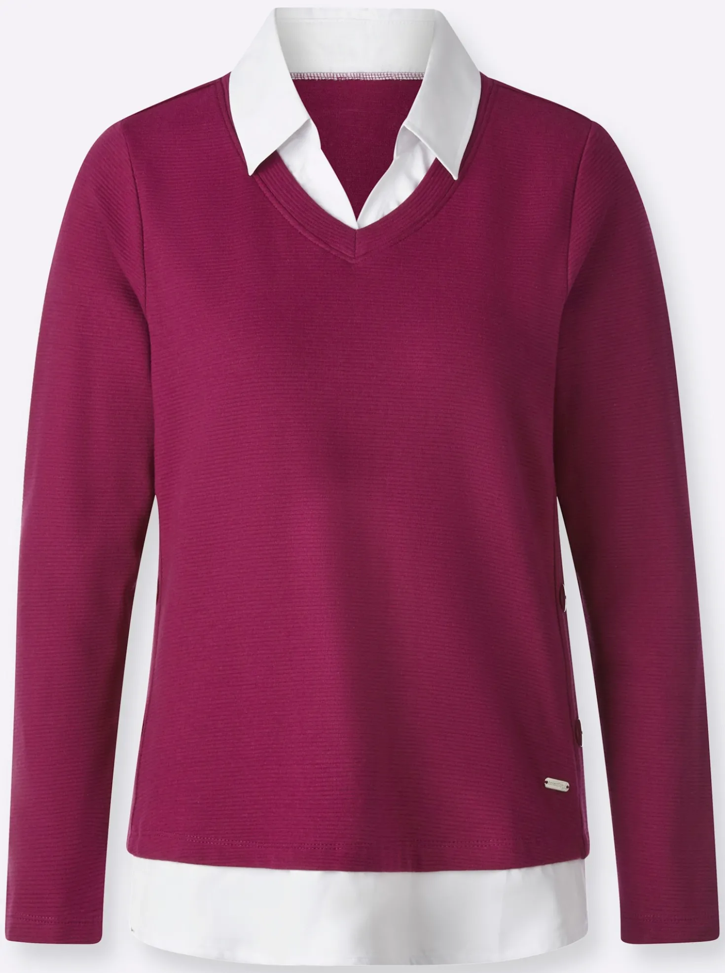 2-in-1-Shirt mit Blusen-Einsätzen