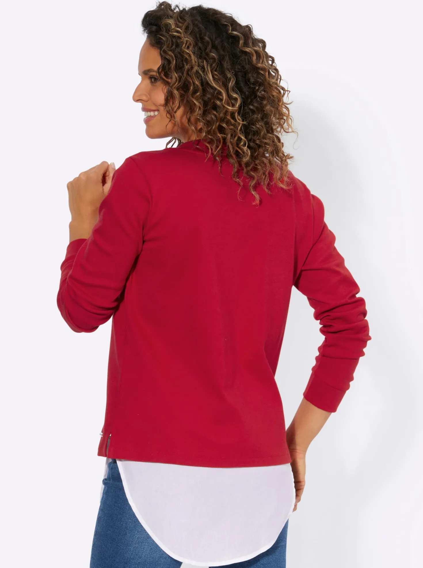 2-in-1-Shirt mit Blusensaum