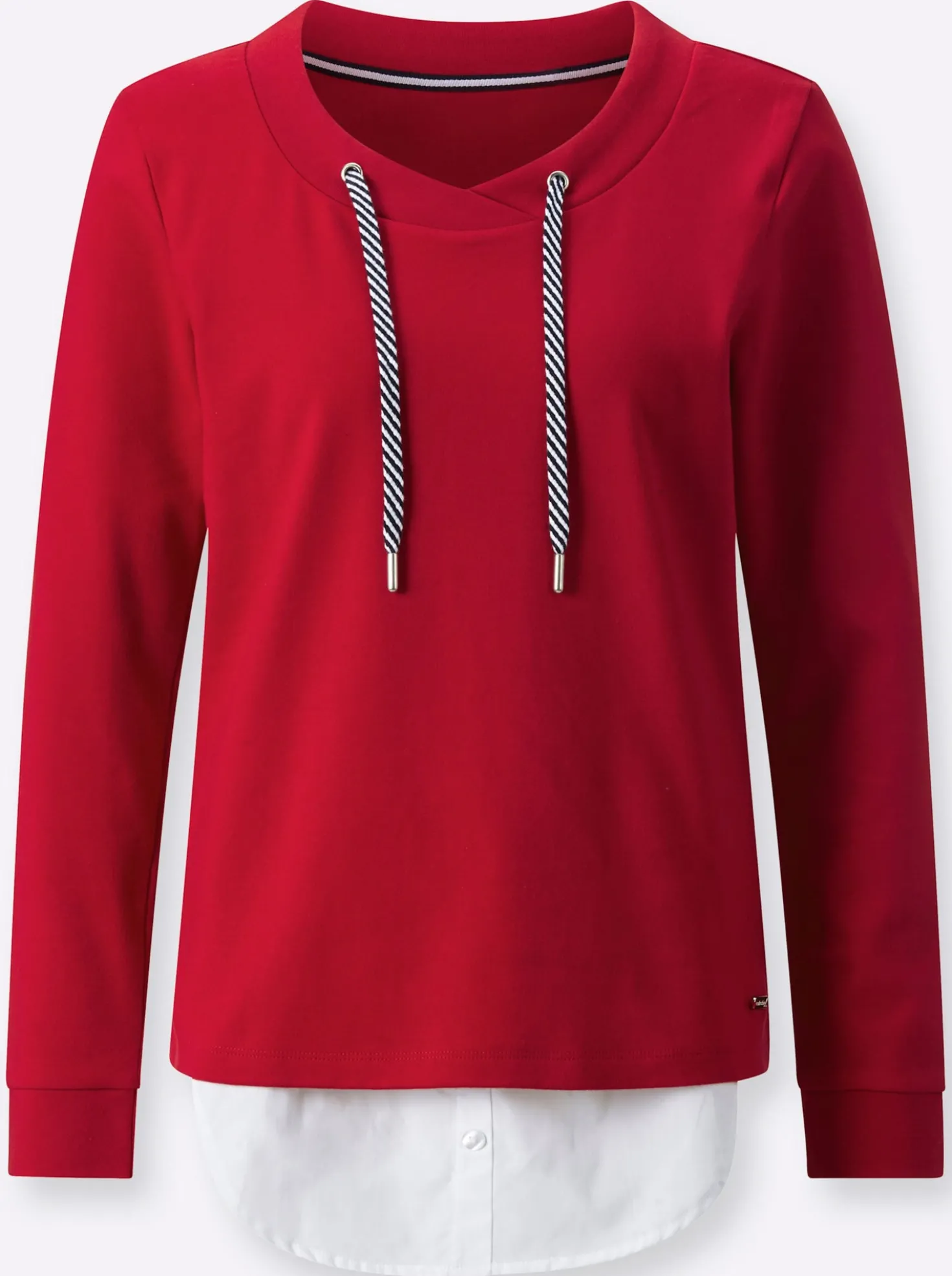 2-in-1-Shirt mit Blusensaum
