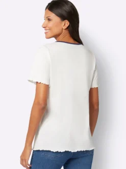 2-in-1-Shirt mit eingenähtem Top, bedruckt