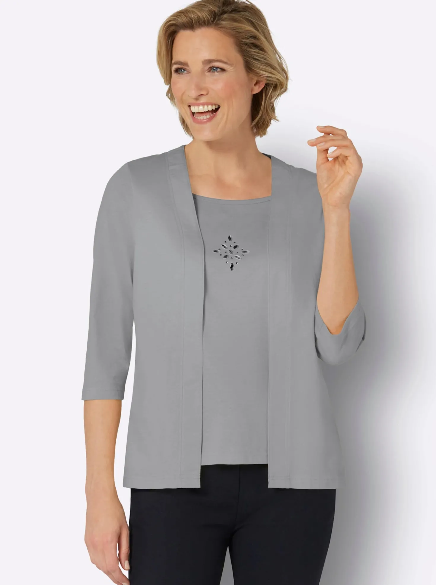2-in-1-Shirt mit Einsatz vorne