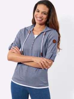2-in-1-Shirt mit Kapuze