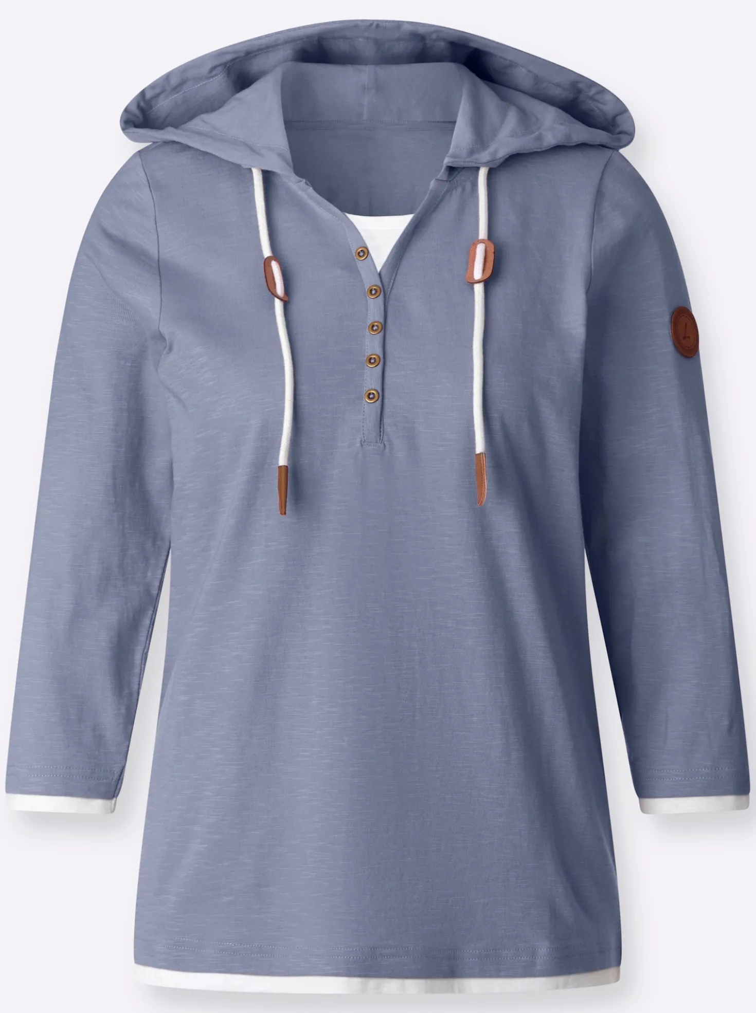 2-in-1-Shirt mit Kapuze