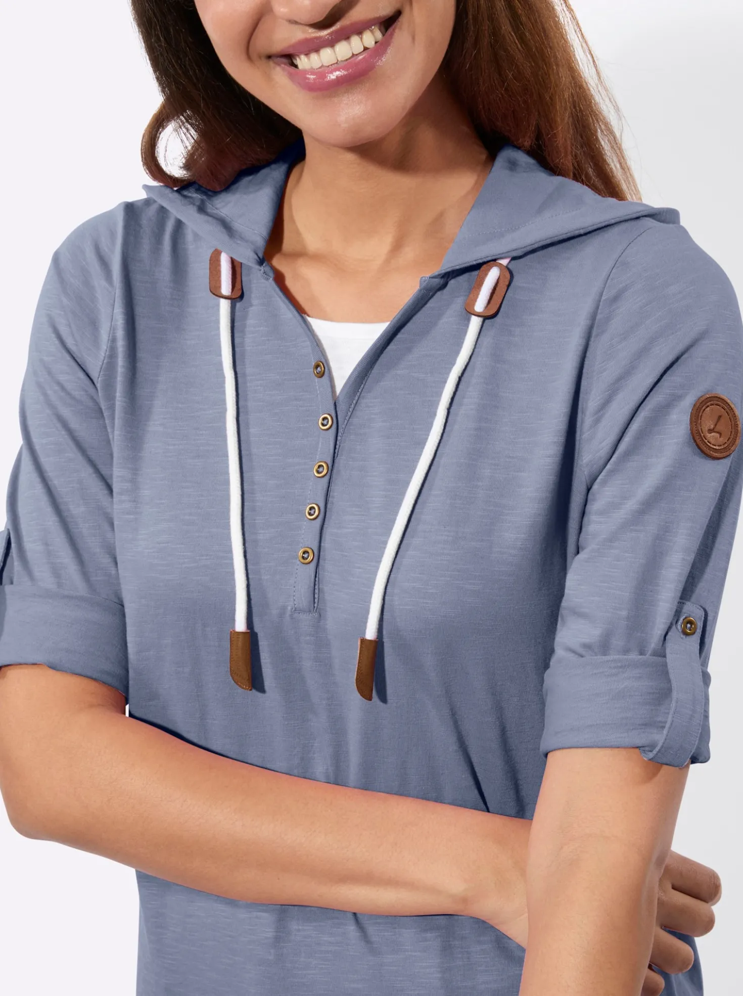 2-in-1-Shirt mit Kapuze