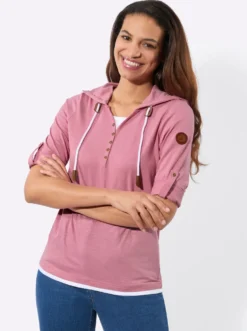 2-in-1-Shirt mit Kapuze