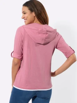 2-in-1-Shirt mit Kapuze