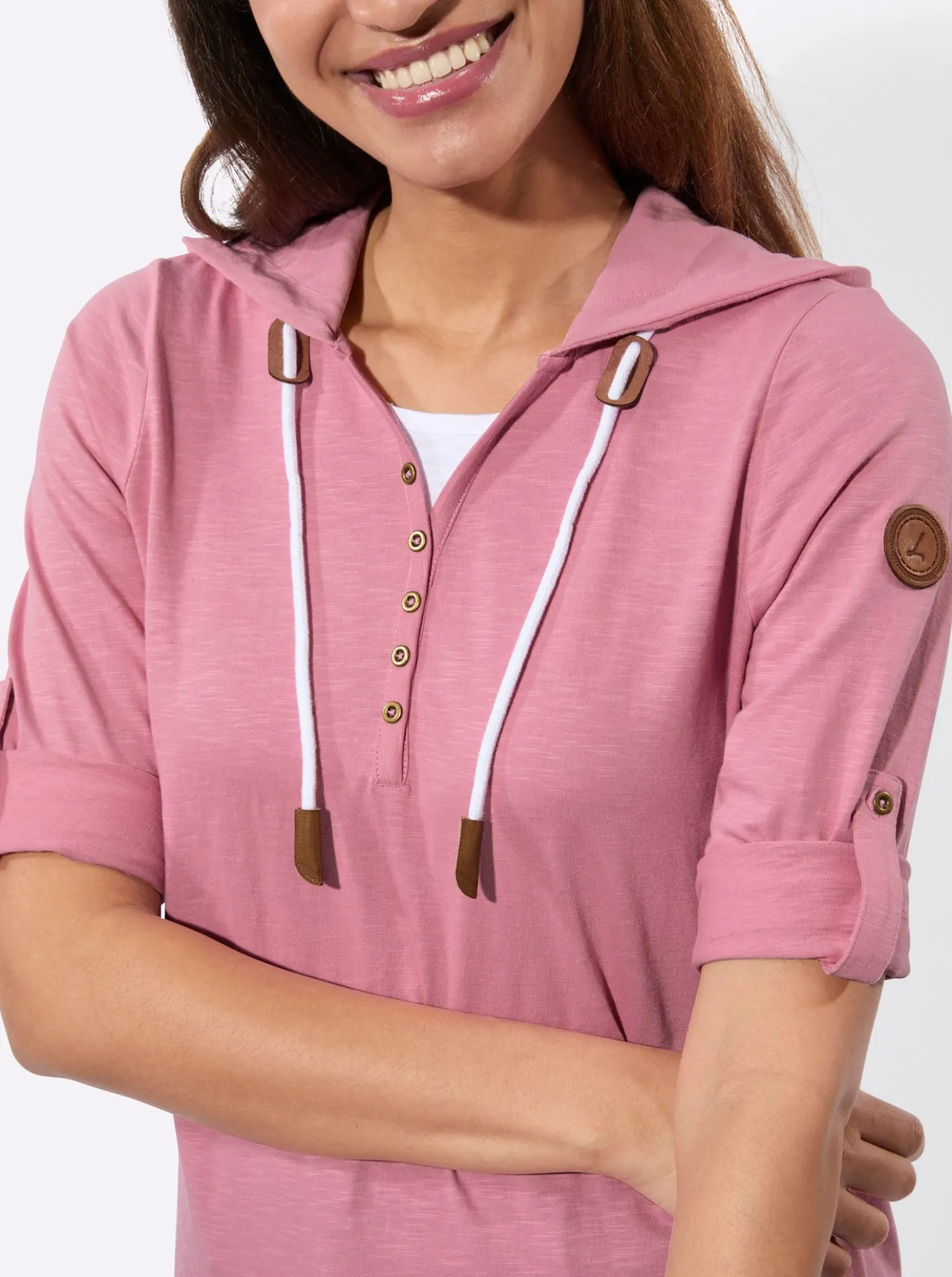 2-in-1-Shirt mit Kapuze