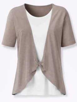2-in-1-Shirt mit Knoten-Detail