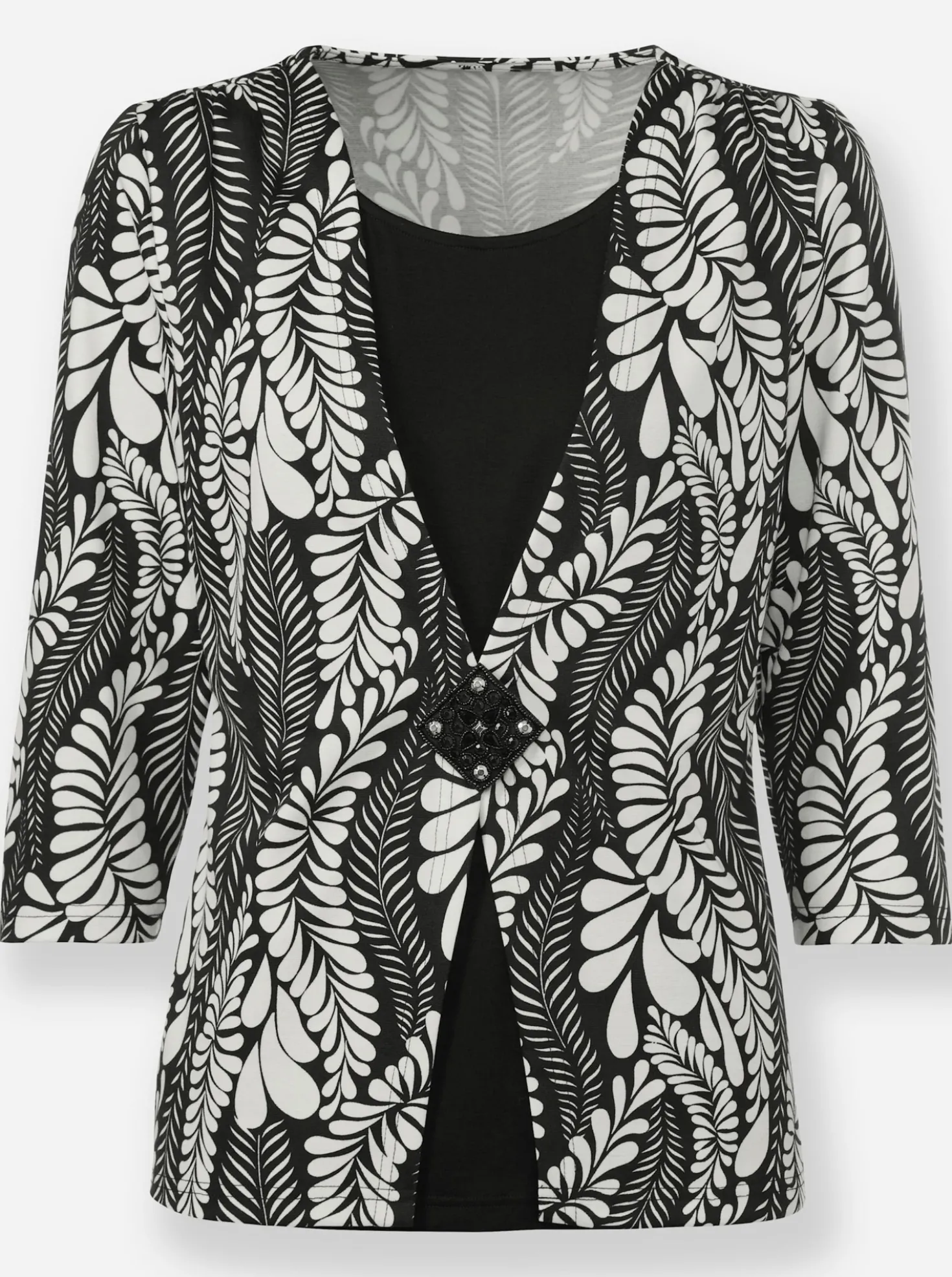 2-in-1-Shirt mit Rauten-Applikation