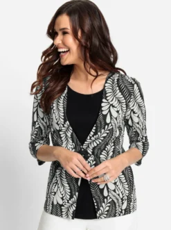 2-in-1-Shirt mit Rauten-Applikation