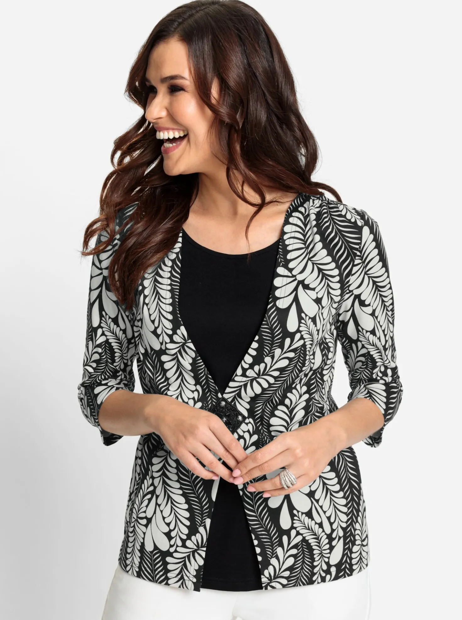 2-in-1-Shirt mit Rauten-Applikation
