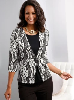 2-in-1-Shirt mit Rauten-Applikation