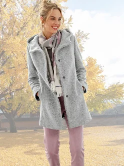 Jacke mit Kapuze, Struktur-Qualität