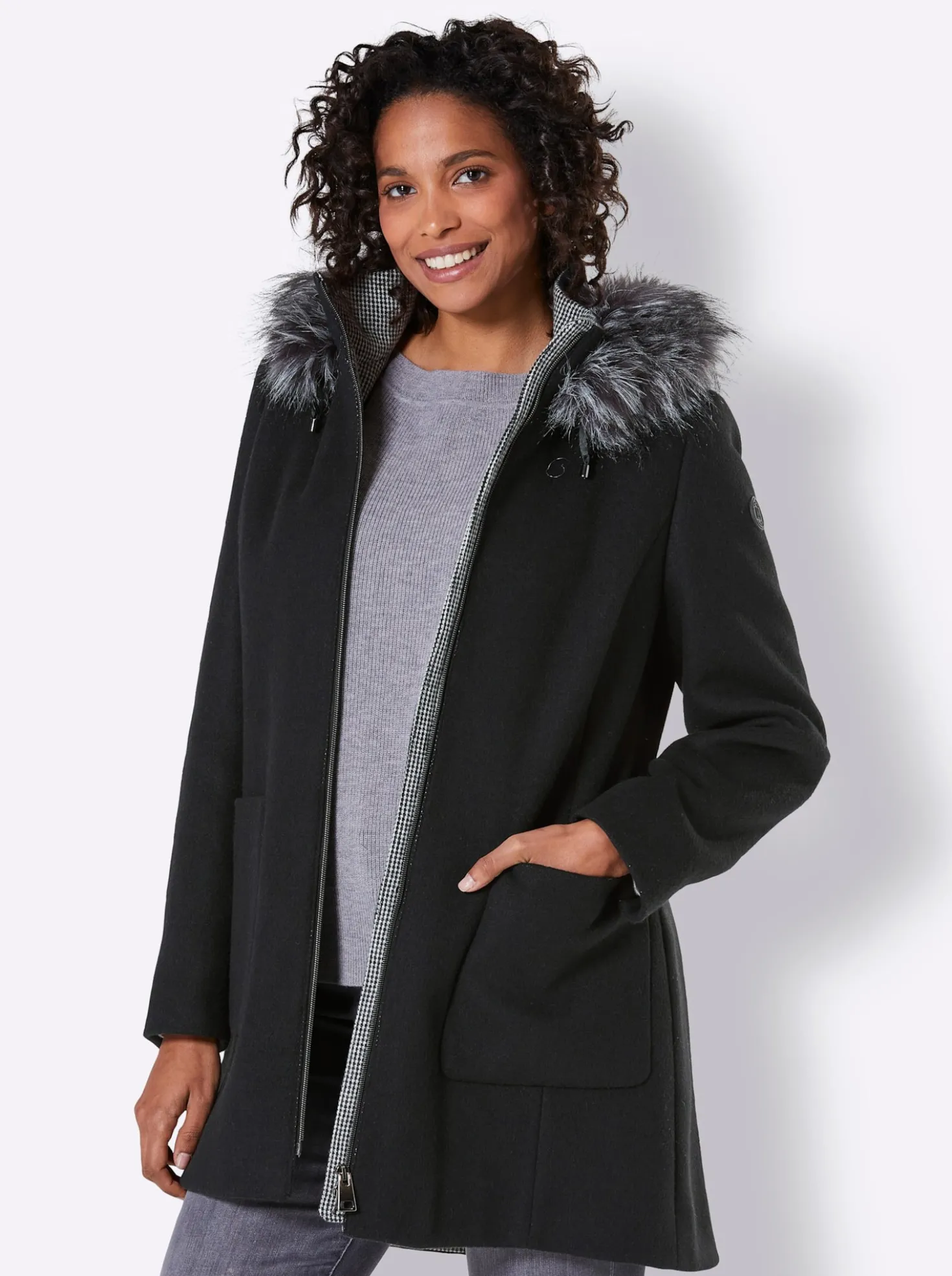 Jacke mit Woll-Anteil