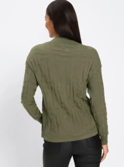 Jacquardpullover in 3-D-Optik gemustert