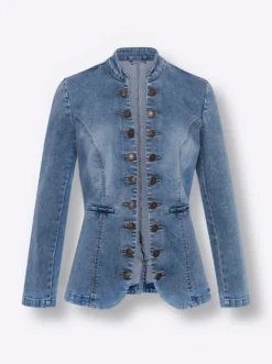 Jeansblazer mit Häkchenverschluss