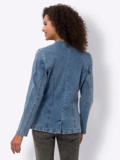 Jeansblazer mit Häkchenverschluss