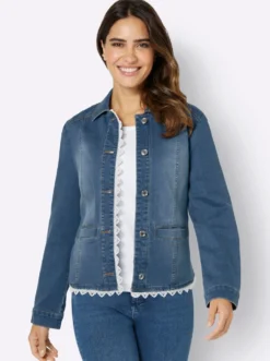 Jeansblazer mit Knöpfen aus Metall