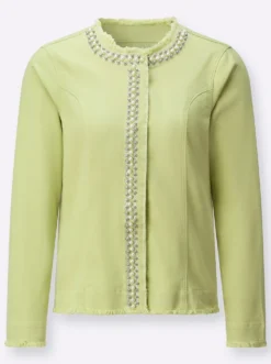 Jeansblazer mit seitlichen Nahttaschen