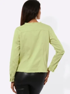 Jeansblazer mit seitlichen Nahttaschen