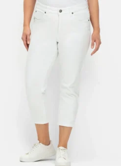 7/8-Jeans in schmaler Form, mit Kontrasttape